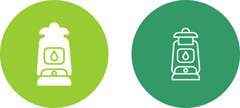 Oil Lamp Vector Icon