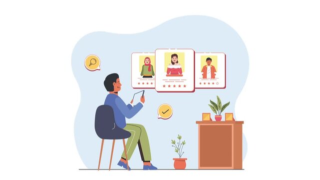 Candidate Selection Recruitment Profile Review Animation