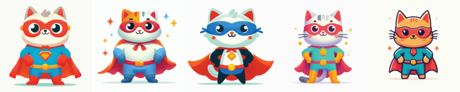 vector of super hero cat
