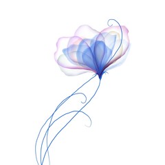 Obraz premium Flowers background illustration art watercolor print art