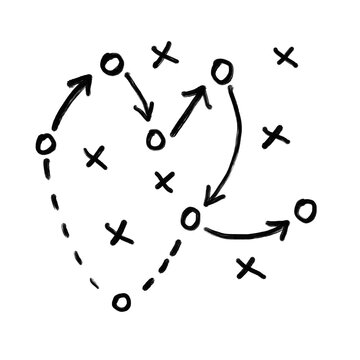 Soccer strategy, sports football tactics, game scheme