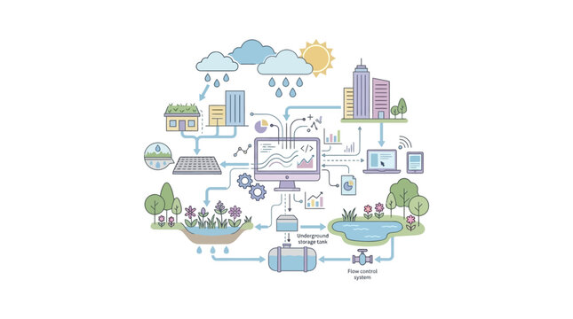 Sustainable water management and urban irrigation control system