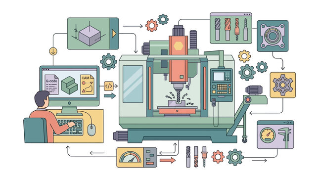 Computer Aided Design and CNC Milling Manufacturing Process