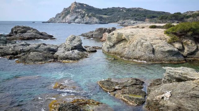 Landscape in the Petit Gaou island, Var, South of France