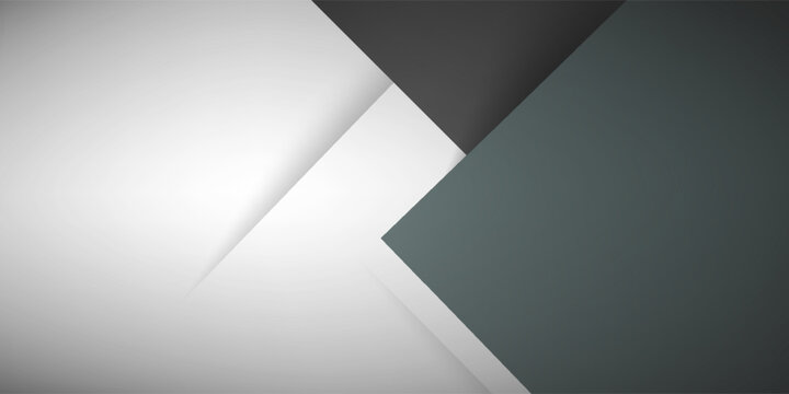 Green and grey earth tone vector background triangle geometric overlap layer on white paper space for text and background design