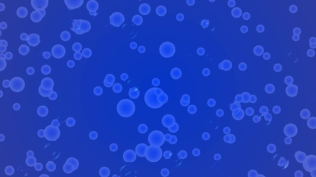 Blue bubbles water drops background