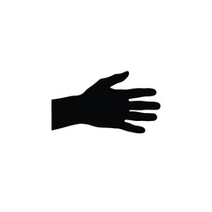 Fototapeta premium Black silhouette of a human hand.