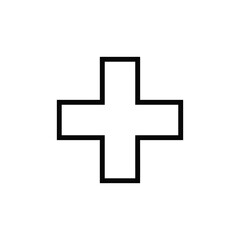 Obraz premium Medical cross symbol black white