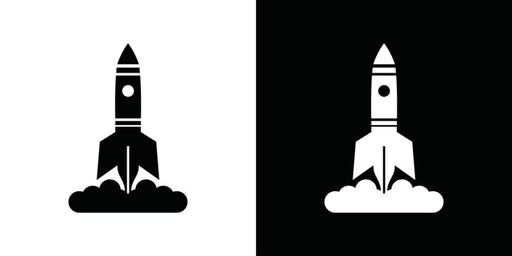 Simple vector rocket logo