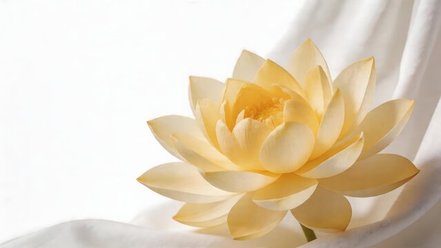 Yellow lotus flower in soft light