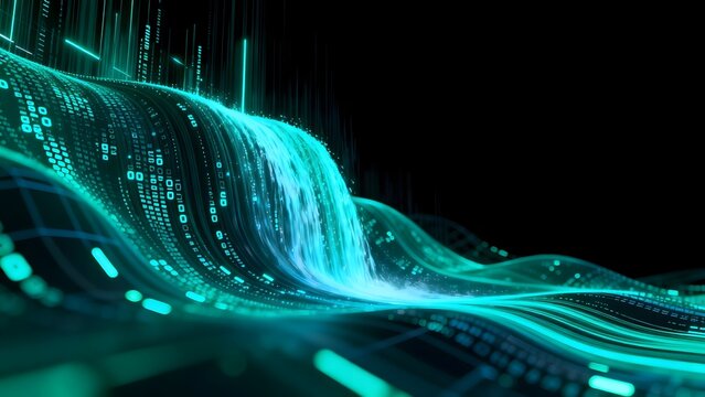 Digital wave with binary data