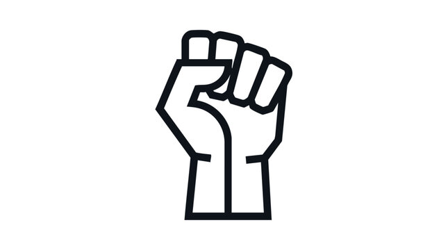 Raised fist worker vector illustration for labor day, symbolizing solidarity and workers' rights