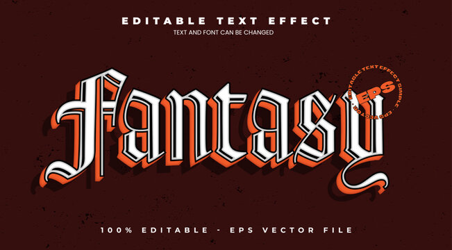 Fantasy Editable Text Effect with Dark Stone Texture and Medieval Fantasy Style