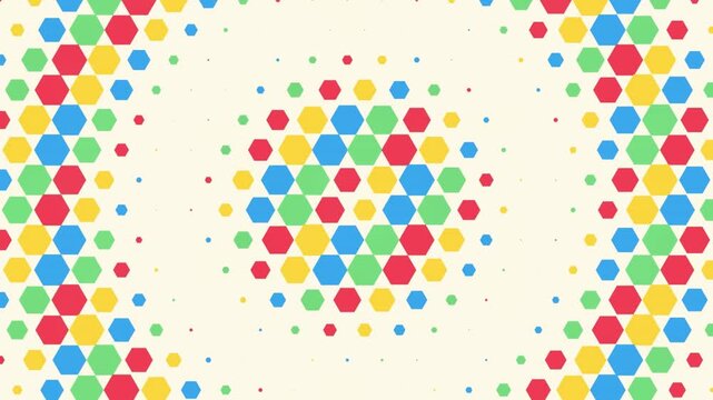Hexagon Grid Wave Animation Tech Background Loop