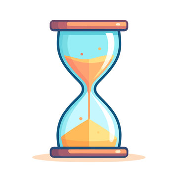 Hourglass with sand timer symbol.