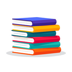 Stack of colorful book collection 4. © Suker