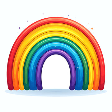 Colorful Rainbow Arch Graphic Design Element 1.