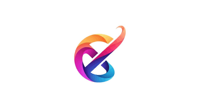 Colorful Gradient Infinity Heart Symbol.