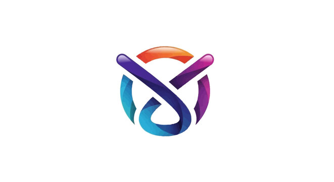 Colorful Gradient Infinity Symbol Logo.
