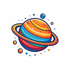 Colorful illustration of a planet 3. © Lili