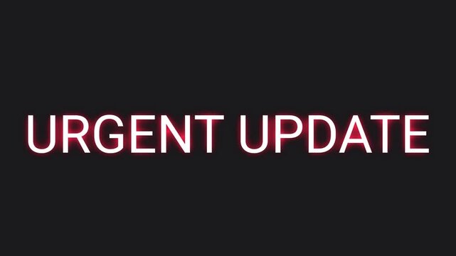 Urgent Update Kinetic Typography Text Animation Breaking News Alert