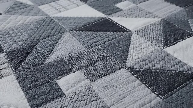 Geometric Pattern Textile Closeup Abstract Background.