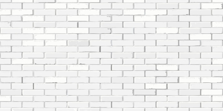 white brick wall texture seamless pattern realistic rendering