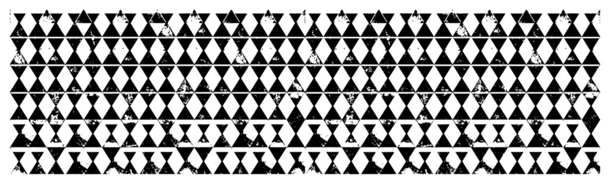 Geometric triangle pattern border with textured diamond shapes in minimalist style