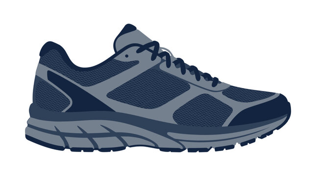 Modern Running Sneaker Illustration with Athletic Sport Shoe Design for Fitness Training Footwear Branding and Active Lifestyle Projects