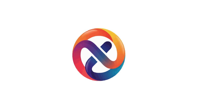 Colorful Infinity Loop Logo Symbol.