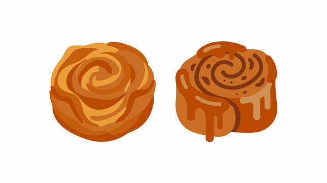 Delicious freshly baked cinnamon rolls with sweet glaze
