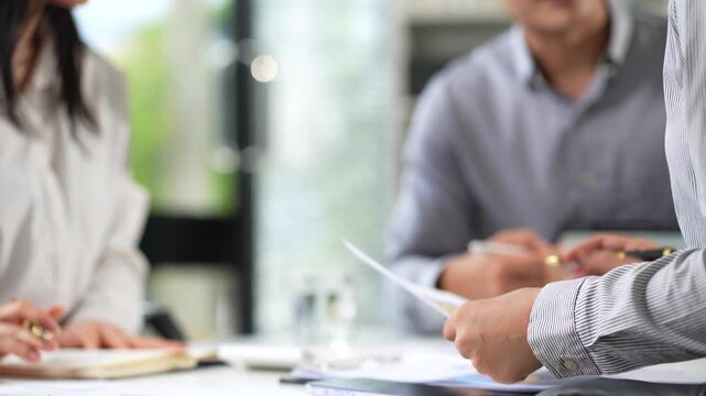 Business team or manager working and update tasks with milestones progress planning and professional investor working new start up project in the office.