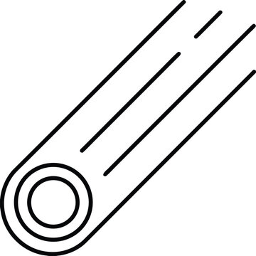 asteroid space rock line art vector illustration on transparent background