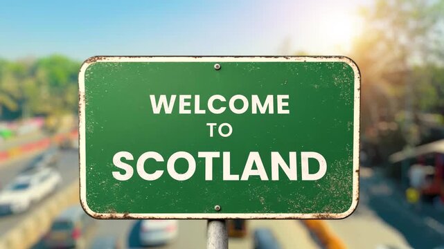 A high-quality 3d rendered graphic featuring realistic green highway road signs for the most famous locations in the United Kingdom