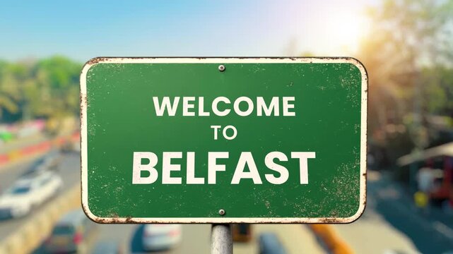 A high-quality 3d rendered graphic featuring realistic green highway road signs for the most famous locations in the United Kingdom
