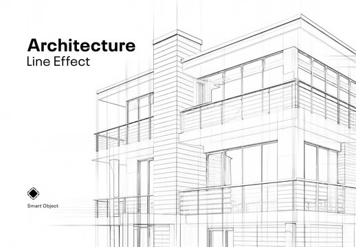 Architecture Line Sketch Photo Effect