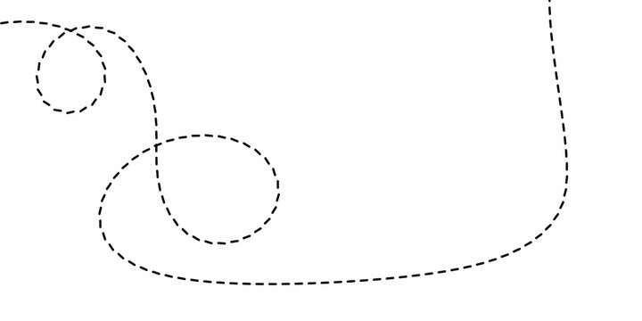 Abstract dashed line art forming a subtle, flowing, and dynamic pattern on a plain background, suggesting movement and fluidity