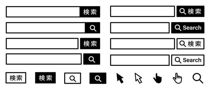 検索・ルーペ・虫眼鏡のアイコンイラスト