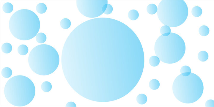 Abstract blue geometric background with overlapping transparent circles and soft gradients