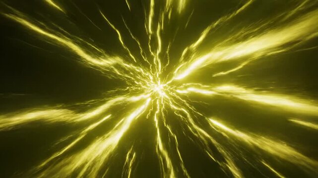 Bright Light Explosion with Yellow Rays.