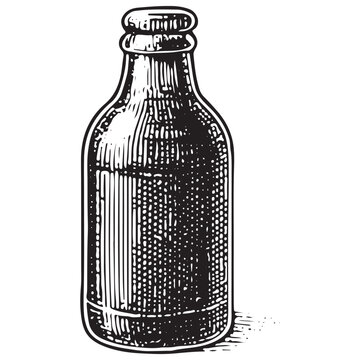 Retro Root Beer Bottle Icon for Craft Soda Packaging and Vintage Beverage Branding Themes
