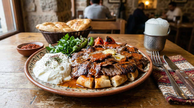 Turkish Iskender kebab