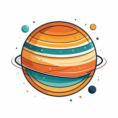Colorful illustration of a planet 2. © Cowok