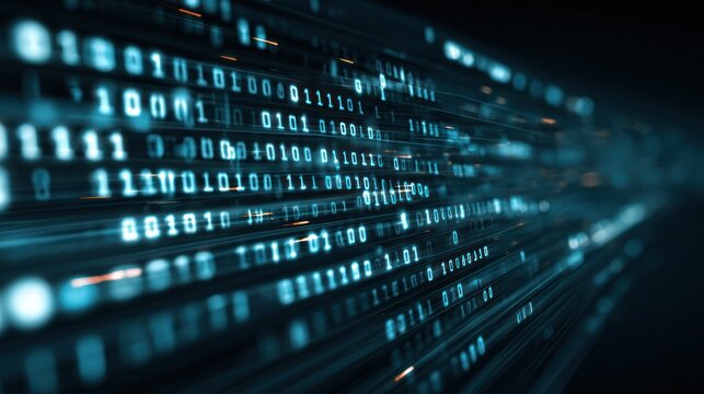 Abstract digital data stream background