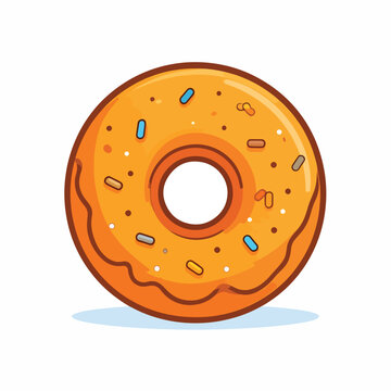 Colorful Donut with Sugar Sprinkles.