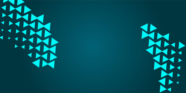 Abstract dark teal background with a dynamic cyan bowtie and triangle geometric halftone pattern on the sides