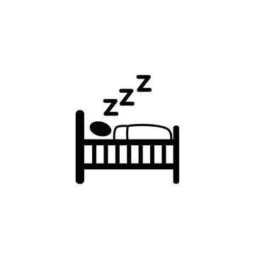 Sleeping person in a bed.