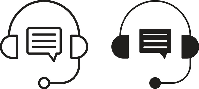 Online support icon for social media, app, and web design. Vector illustration.