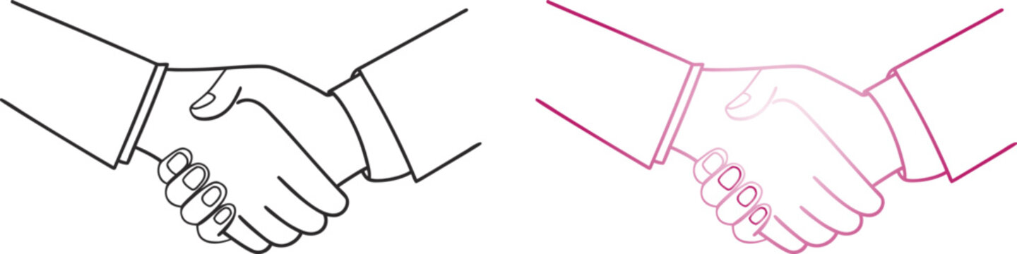 Pink and green abstract hand drawn scribbles on white background