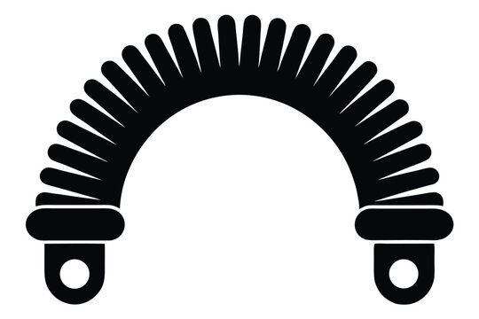 flexible spring silhouette line art vector illustration